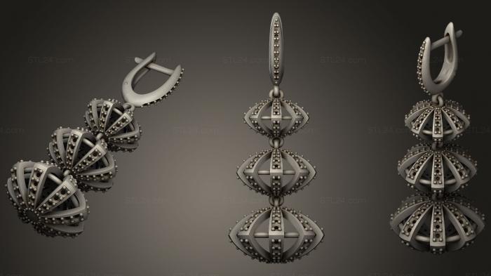 Jewelry (Earrings, JVLR_0390) 3D models for cnc